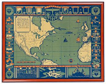(AVIATION -- PICTORIAL.) Amy Drevenstedt. The Flight of Charles A Lindbergh from New York to Paris                                               